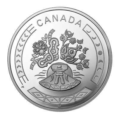 A picture of a 2023 $20 National Indigenous Peoples Day Silver Coin